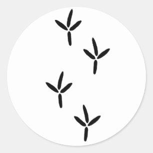 Sticker Rond Voies d'oiseau (héron)