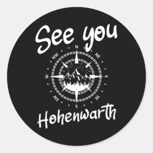 Sticker Rond Voir Vous Randonnée Hohenwarth Allemagne Vacances 