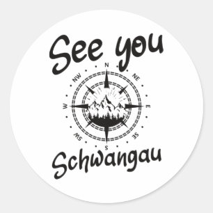 Sticker Rond Voir Vous Randonnée Schwangau Allemagne Vacances S