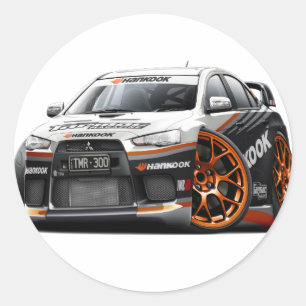 Sticker Rond Voiture de course Evo