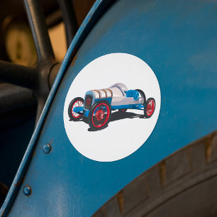 Sticker Rond Voiture de course vintage classique Auto