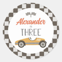 Voiture de course vintage Trois Anniversaire