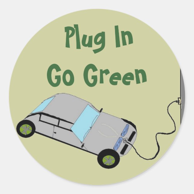 Sticker Rond Voiture électrique (Devant)