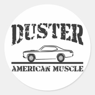 Sticker Rond Voiture musicale américaine Plymouth Duster