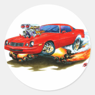 Sticker Rond Voiture rouge Camaro 1979-81
