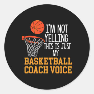 Sticker Rond Voix des entraîneurs de basket-ball