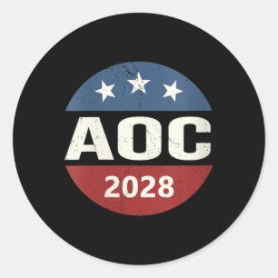 Sticker Rond Voix Vintage des femmes Alexandria Ocasio-cortez P