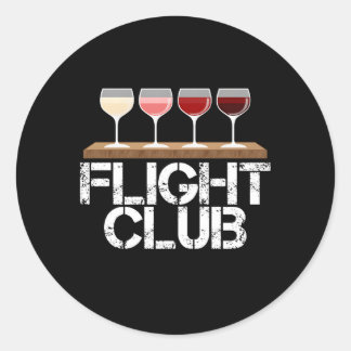 Sticker Rond Vol Club Vin Fomo Dégustation Vin Exemple Rose Rou