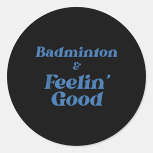 Sticker Rond Volant de badminton Smash Joyeux Sport actif Spiri