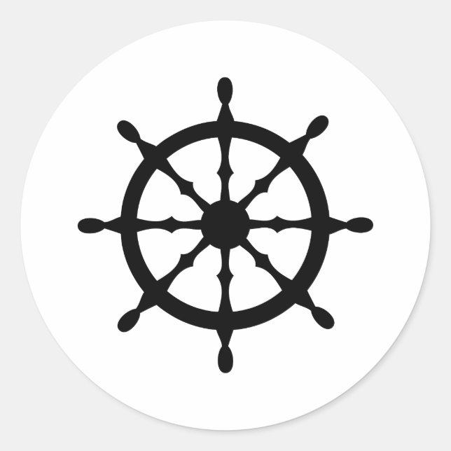 Sticker Rond volant du navire capitaine (Devant)