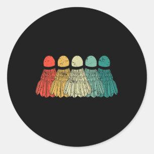 Sticker Rond Volants de badminton Jeu Correspondance Racket Bal