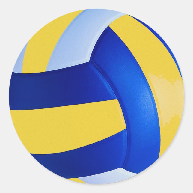 Sticker Rond Volley Ball (Devant)