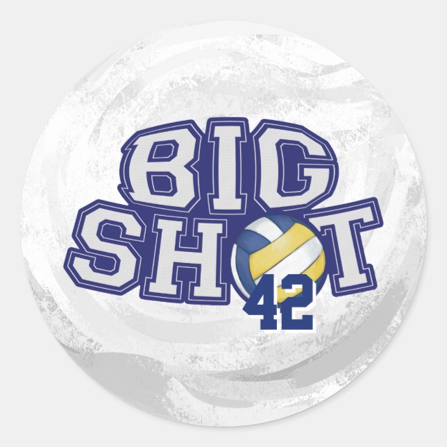 Sticker Rond Volley-ball Big Shot (Devant)