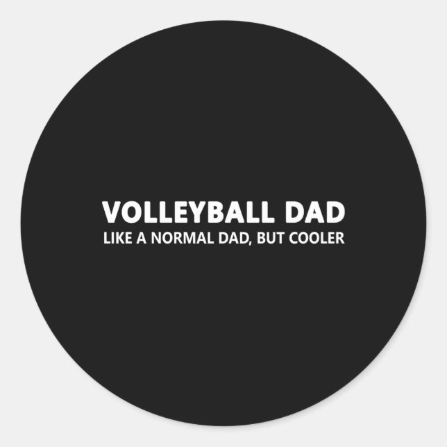 Sticker Rond Volleyball père Volleyball papa (Devant)
