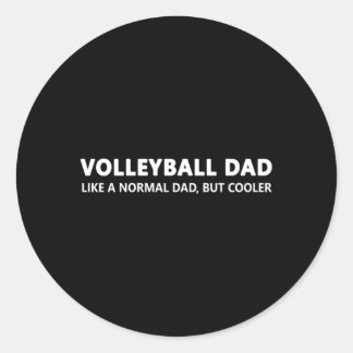 Sticker Rond Volleyball père Volleyball papa