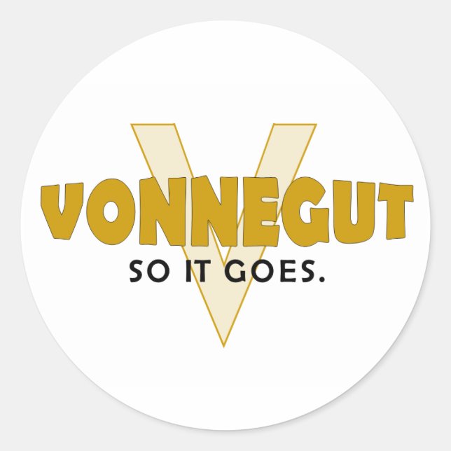 Sticker Rond Vonnegut Alors Ça Va (Devant)