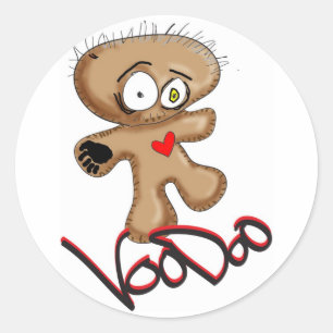 Sticker Rond voodoodoll