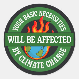 Sticker Rond Vos Effets Sur Le Changement Climatique