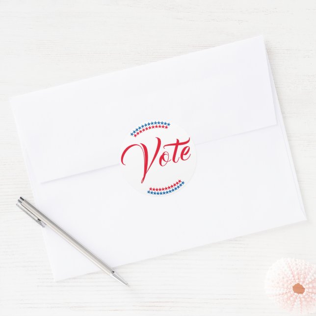 Sticker Rond Vote 2024 Élection présidentielle américaine patri (Enveloppe)