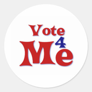 Sticker Rond Vote 4 Me
