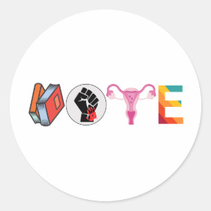 Sticker Rond VOTE Bannis Livres Droits de reproduction Politiqu