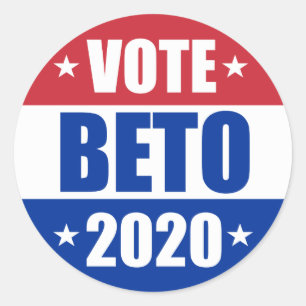 Sticker Rond Vote Beto O'rourke pour l'élection présidentielle 