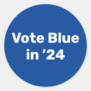 Sticker Rond Vote Blue en 2024
