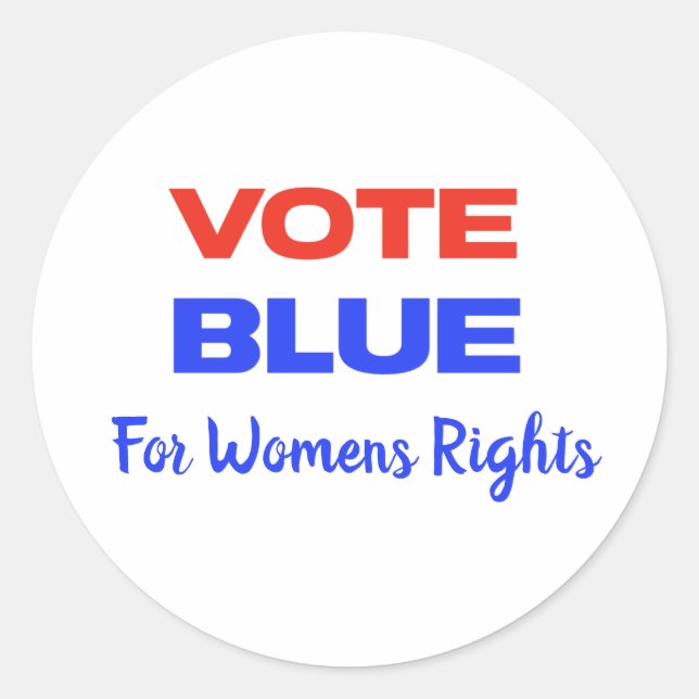 Sticker Rond Vote Blue Voter USA Démocratique Rouge Bleu (Devant)