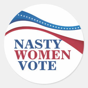 Sticker Rond Vote des Nasty Women