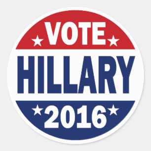 Sticker Rond Vote Hillary 2016