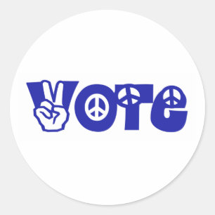 Sticker Rond Vote pour la paix