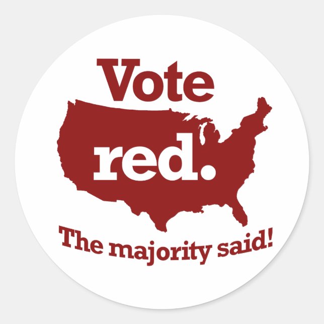Sticker Rond Vote Red (Devant)