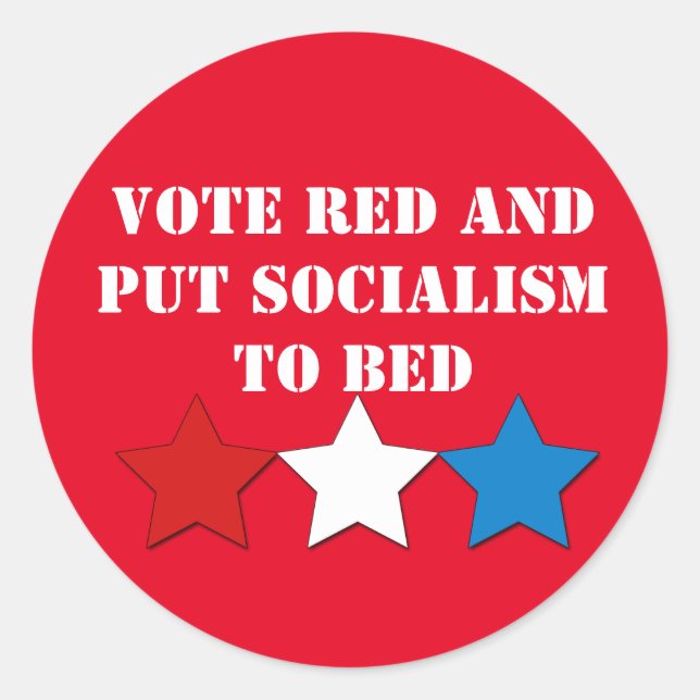 Sticker Rond Vote Red (Républicain) (Devant)