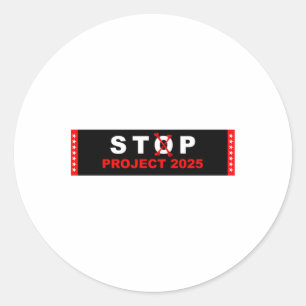 Sticker Rond Vote Save Democracy Stop Project 2025 2