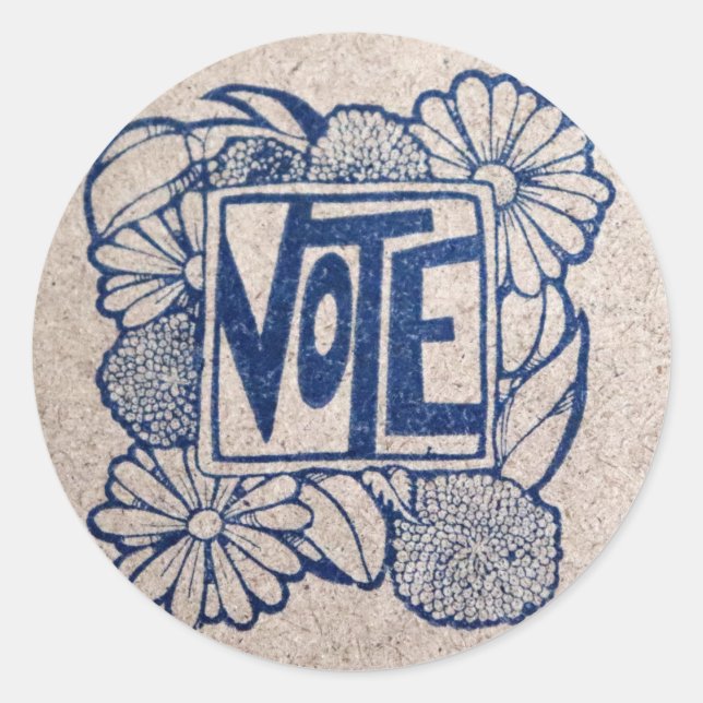 STICKER ROND VOTE VINTAGE (Devant)