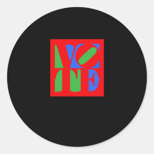 Sticker Rond Vote - Vote bleu - Vote rouge - 2024 Presidential 
