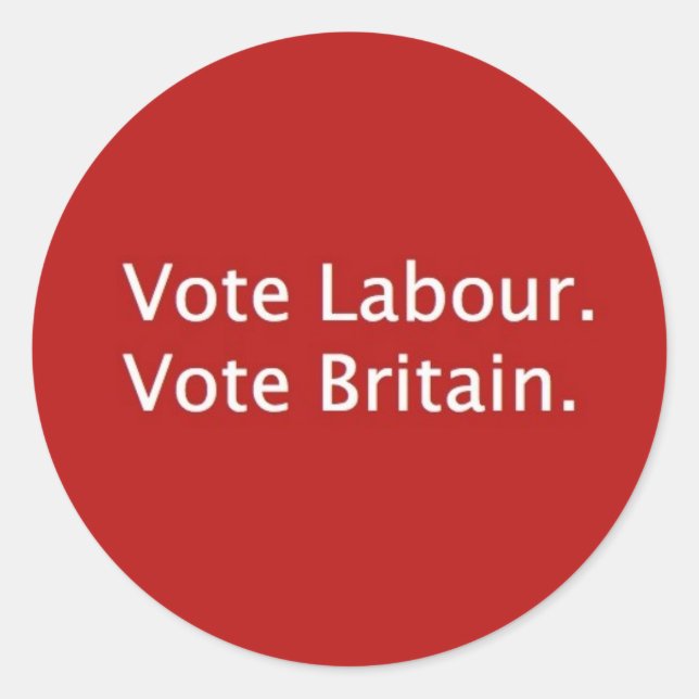 STICKER ROND VOTER LA MAIN D'OEUVRE (Devant)