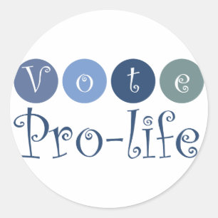 Sticker Rond Voter pour la vie