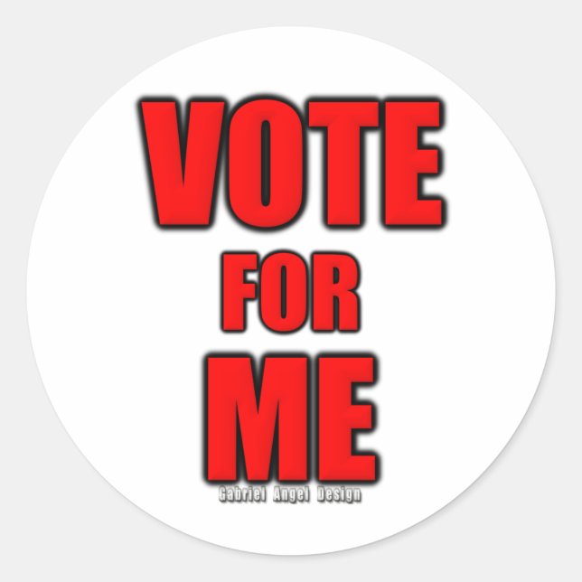 Sticker Rond Voter pour moi (Devant)