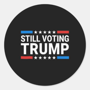 Sticker Rond Voter Trump 2024 Drapeau patriotique américain Hom