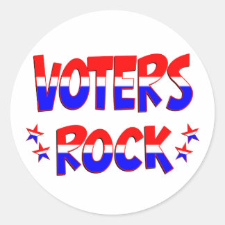 Sticker Rond Voters Rock