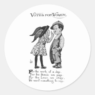 Sticker Rond Votes Pour Les Femmes