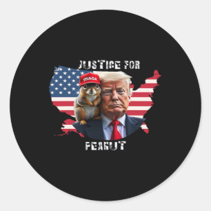 Sticker Rond Votez Trump Pour L'Arachide L'Écureuil 4