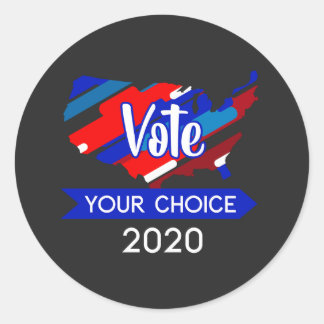 Sticker Rond Votez votre choix Déclaration politique 2020