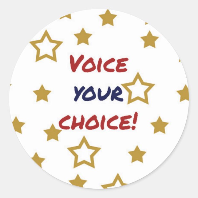 Sticker Rond Votez votre élection politique de choix (Devant)