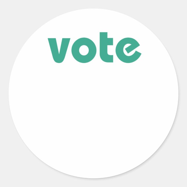 Sticker Rond Votez Votre Voix Multicolore Arc-en-ciel (Devant)