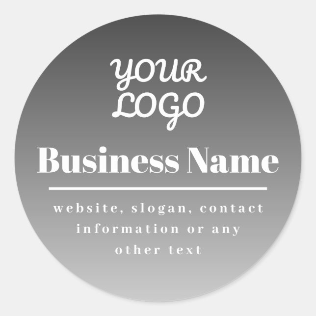 Sticker Rond Votre Arrière - plan de dégradé de logos (Devant)