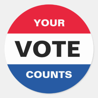 Sticker Rond Votre compte de vote