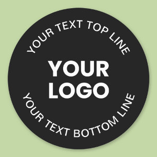 Sticker Rond Votre logo et votre texte Noir