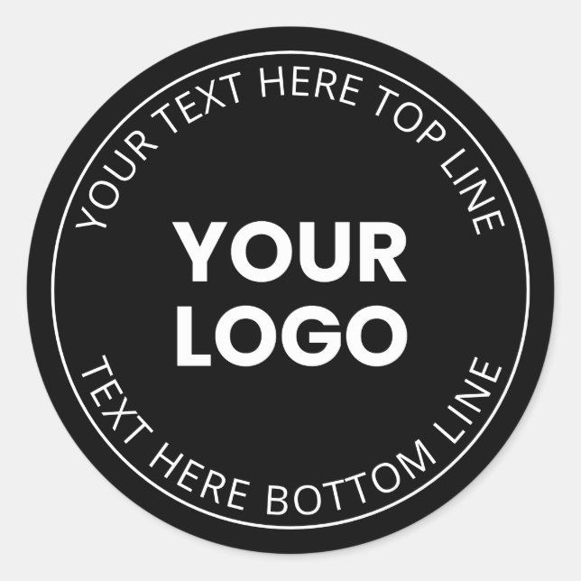 Sticker Rond Votre logo minimaliste (Devant)